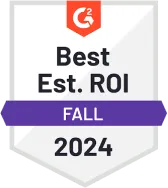 Best Est. ROI Fall 2024 badge