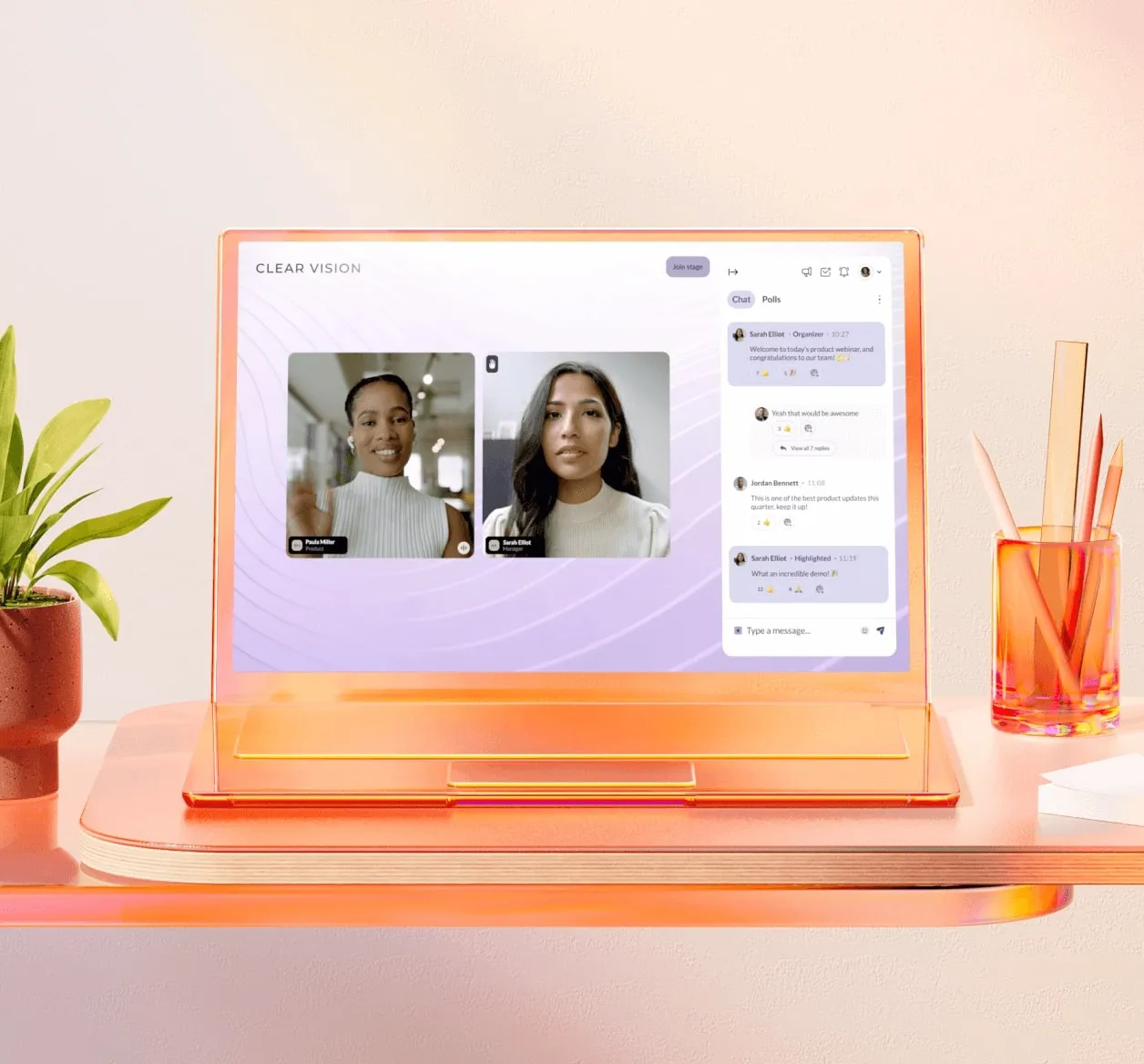 An image of an ongoing online event hosted on RingCentral's AI-powered event platform
