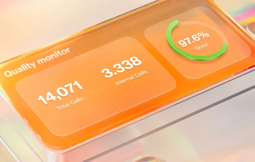 An image showing Quality Monitor dashboard on AI Conversation Expert
