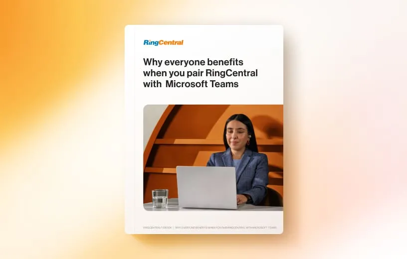 RingCentral eBook: A woman working using a laptop