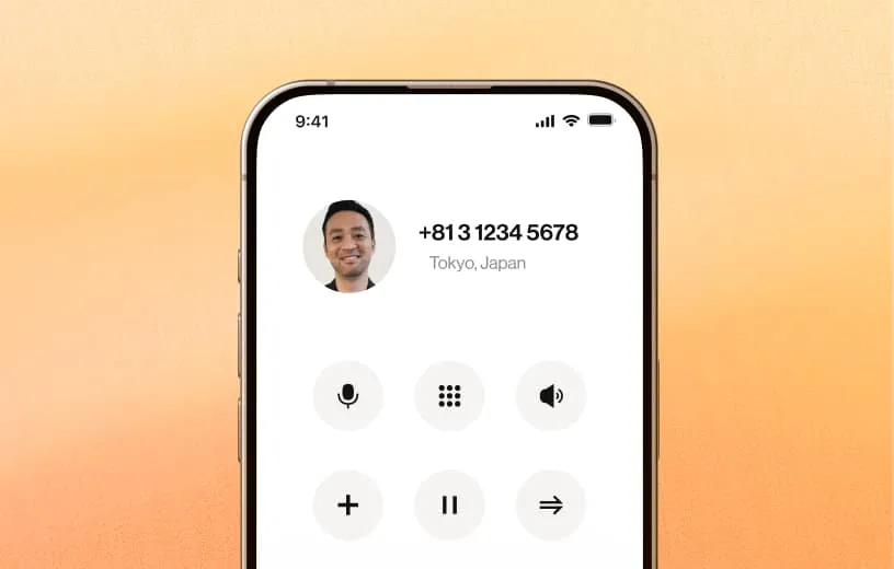 A RingCentral phone call on a mobile phone
